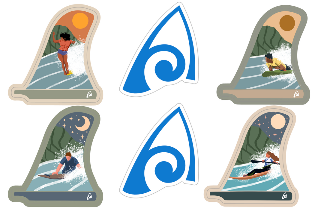 Sticker: Single Fin Sheet – AccesSurf